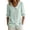Green, variant on Striped Shirt for Women 3/4 Sleeve Puff Cuff Button Button Down Collar Blouses Vacation Summer Casual Tops