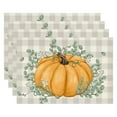 thumbnail image 3 of Costeam Pumpkins Fall Placemats Set of 4, Autumn Maple Leaves Thanksgiving Kitchen Dinning Table Mats Washable Place Mats for Indoor Outdoor Home Decor 32*42cm, 3 of 5