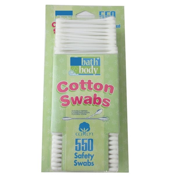 550 Cotton Swabs Double Tipped Applicators Q Tip Safety Ear Wax Remover