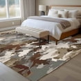 thumbnail image 4 of Brown Beige Abstract Art Area Rugs 5'x7', Washable Small Throw Rugs for Laundry Room Playroom, Farmhouse Color Shabby Indoor Outdoor Rug Non-Slip Low Pile Carpet Runner Reversible Floor Mats, 4 of 8
