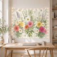 thumbnail image 5 of Pink and Yellow Wildflowers Across a Botanical Meadow, Peaceful Watercolor Style for Flower Lovers, Floral Wall Art, Mother's Day Gift, Tapestry Wall Hanging for Bedroom and Dorm, 5 of 7