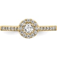 thumbnail image 4 of 14K Yellow Gold Eternal Promise Lab Grown Diamond Halo Complete Ring (Size 7) Made In India rm6687e-040-7cylg, 4 of 5