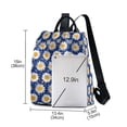 thumbnail image 3 of FORMRS Women's Travel Backpack Purse Anti-Theft Hidden Pockets Casual Shoulder Bag, Elegant Daisy Pattern, 3 of 7