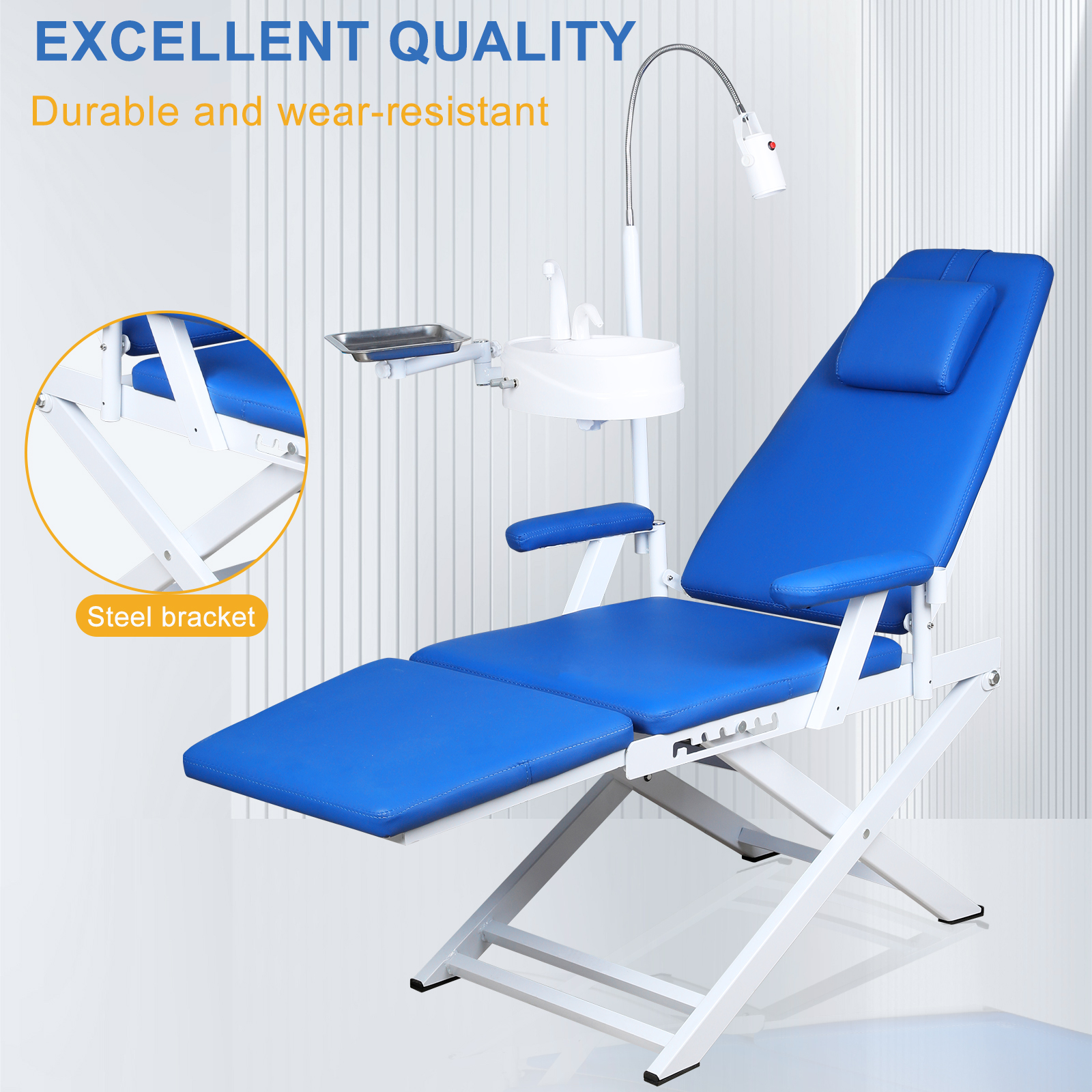 Portable foldable dental chair,Easy to Carry,High-Quality Construction