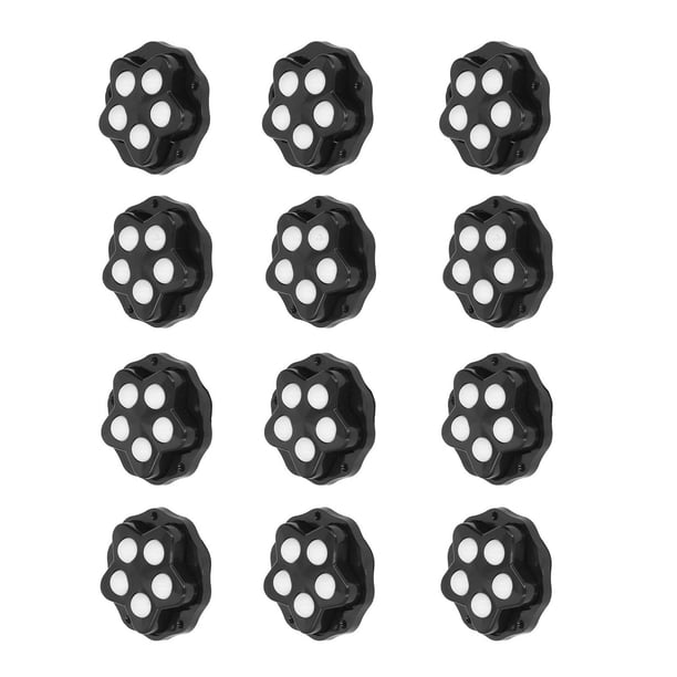 Rueda Giratoria De ABS Con Rodamiento De Alta Carga, Rueda Giratoria De Rotación De 360, Autoadhesiva Para Muebles Y Electrodomésticos, 12 Uds.