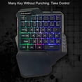 thumbnail image 2 of Teclado de una mano gamer Ele-Gate TC.16 color negro con luz 8 colores Ele-Gate TC.16, 2 of 4