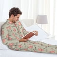 thumbnail image 5 of Bingfone Men's Pajama Set 2 Piece Loungewear PJs, Long Sleeve with Pajama Pants-Pigs Exercising, 5 of 7