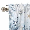 thumbnail image 4 of Ocean Turtles Curtain Valances Set Blue Yellow Sea Star Shell Coral White Wood Grain Kitchen Curtains 24&nbsp;inch Length Rod Pocket Valance and Tiers 3 Piece Set Small Bedroom Bathroom Laundry Decor, 4 of 9