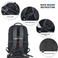 thumbnail image 2 of Smicure Travel carry on Backpack Laptop Business 19 Inch Business Anti Theft Slim Sturdy College School Computer Bag.Gray, 2 of 7