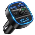 thumbnail image 1 of LENCENT Transmisor FM Bluetooth para Auto, Reproductor Música para Carro, Adaptador Bluetooth Coche con Dual USB 5V/2.4A&1A, Soporta Tarjetas SD, Memoria USB, Llamadas Manos Libres, Asistente de Voz, 1 of 7