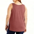 thumbnail image 5 of Jsaierl Tank Tops for Women Plus Size Summer Sleeveless Scoop Neck T-shirts Casual Side Split Tunic Top, 5 of 8
