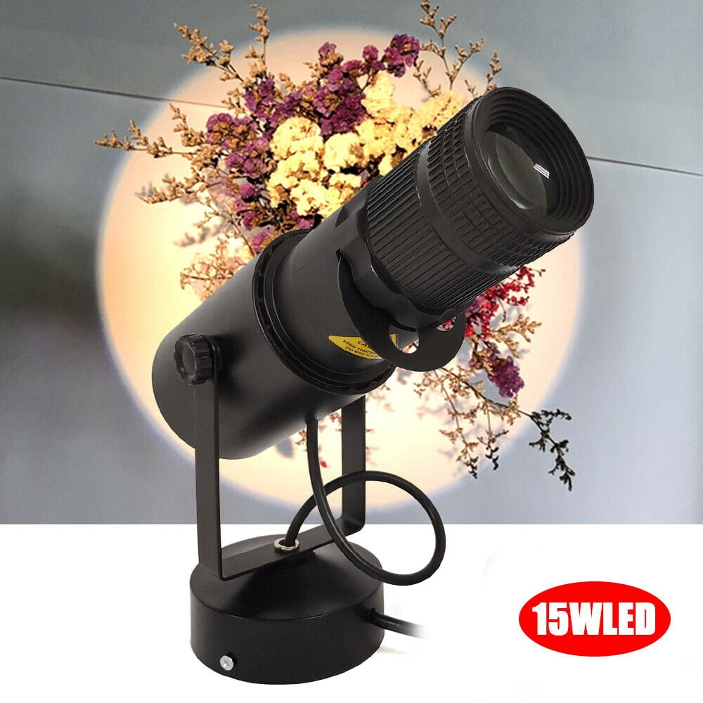 Fichiouy LED Spot Light 4 Apertures White Beam Stage DJ Disco Party Lamp Adjustable 15W