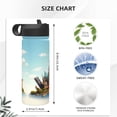 thumbnail image 4 of Sikiie Iconic Global Landmarks Print 18OZ Insulated Straw Cup, Portable Leak-proof Sports Water Bottle, Stainless Steel Water Cup Suitable for Home and Outdoor, 4 of 8