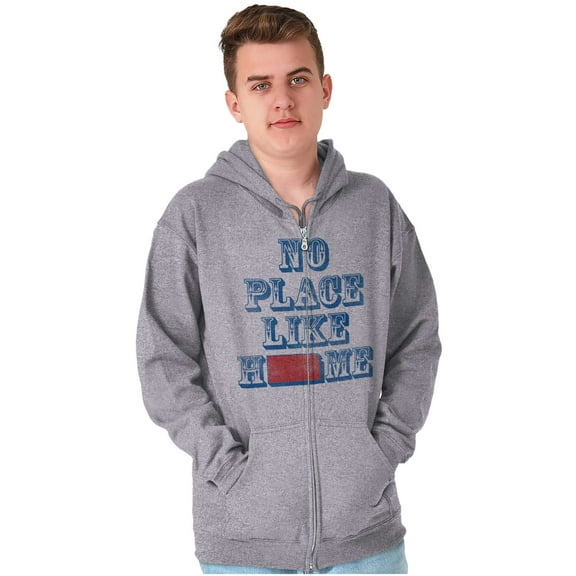 No Place Home Heart Land State Kansas Unisex Fleece Graphic Zip Up Hoodie Brisco Brands 2X
