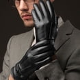 thumbnail image 1 of Hot Mens Fitted Real Leather Touch-Screen Gloves with Racing Driving Gloves, 1 of 5