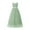 #0159-Green, variant on Girls' Mesh Glitter Gradient Dress - Cold-Shoulder Irregular Bow Detail, Sparkle Elegant Style, Birthday & Holiday Party Ready for Fashionable Kids (0-13 Years)