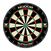 Nodor Supawire 2 Regulation-Size Staple-Free Bristle Dartboard with Moveable Number Ring and Hanging Kit