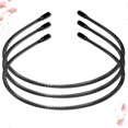 thumbnail image 4 of 3Pcs Unisex Spiral Shape Headband Simple Sports Hairhoop Invisible Headwear Anti-slip Wave-shaped Hairpin for Man Woman (Black), 4 of 4