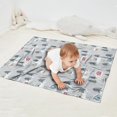 thumbnail image 2 of Gray Christmas House and Tree Pattern Blanket,Comfortable Soft Flannel Throw Blanket,All Season,Warm Lightweight Blankets for Sofa Bed Couch Living Room Chair,30"x40", 2 of 4