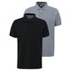 thumbnail image 1 of s.Oliver Polo para hombre, pack de 2 - Básico, cuello polo, algodón, liso Negro/Gris claro XL (X-Large), 1 of 7