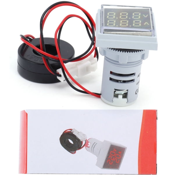 Indicador de señal de corriente Luz de lámpara cuadrada universal de 2 pantallas 60~500 V CA AD16‑22FVA
