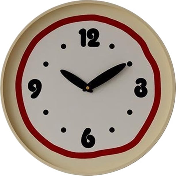 Reloj de pared silencioso con forma de grafiti estilo crema, funciona a pilas, fácil de combinar