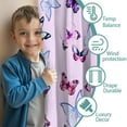 thumbnail image 3 of Blackout Kids Curtains,Pink Butterfly Pattern Childrens Insulated Curtains Set Of 2,Bedroom Essentials,Toddler Room Decor 42"x84", 3 of 5