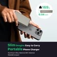 thumbnail image 2 of MyBat 10000mAh SNAP + GO SLEEK Magnetic Wireless Power Bank - Natural Titanium, 2 of 6