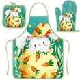 thumbnail image 2 of QTOCIO Easter Decorations, Easter Cooking Apron Insulated Mitts Insulated Pads Three Piece Set Suspender Apron Kitchen Cooking Apron BBQ Apron Holiday Decorative Sleeveless Apron, 2 of 6