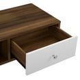 thumbnail image 5 of Modern Contemporary Urban Design Living Room Lounge Club Lobby Media TV Stand Console Table, Wood, Natural Brown White, 5 of 7