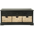 thumbnail image 2 of SAFAVIEH Damien 3-Drawer Storage Bench Distressed / Black, 2 of 5