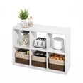thumbnail image 1 of Furinno Hermite 6-Cube Open Shelves Kitchen Storage, Kitchen Island, Bakers Rack, Buffet Sideboard, White, 1 of 1