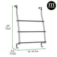 thumbnail image 4 of mDesign Expandable Metal Over Door Bathroom Towel Holder, 2 Hooks - Matte Black, 4 of 7