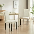 VECELO Set of 6 Dining Chairs, Upholstered PU Leather Dining Room Chair