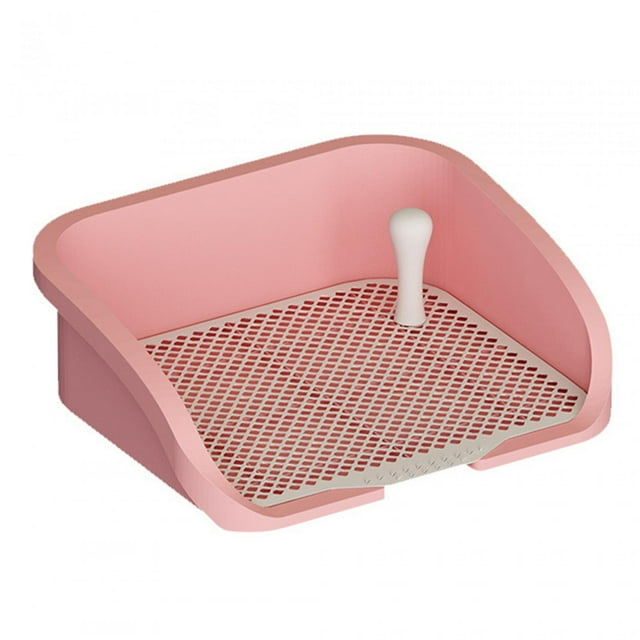 Inodoro para perros, l para cachorros, entrenamiento de mascotas grande con soporte para de pared interior, perro interior Rosa Yuyangstore Bandeja de aseo para gatos