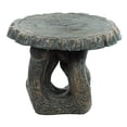 thumbnail image 2 of Solid Rock Stoneworks Concrete Driftwood Table - Outdoor Use - 18" Tall - Autumn Brown, 2 of 4