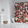 thumbnail image 2 of Colorful Floral Tropical Print Shower Curtain – Watercolor Botanical Design, 72x72 Inches, 2 of 5