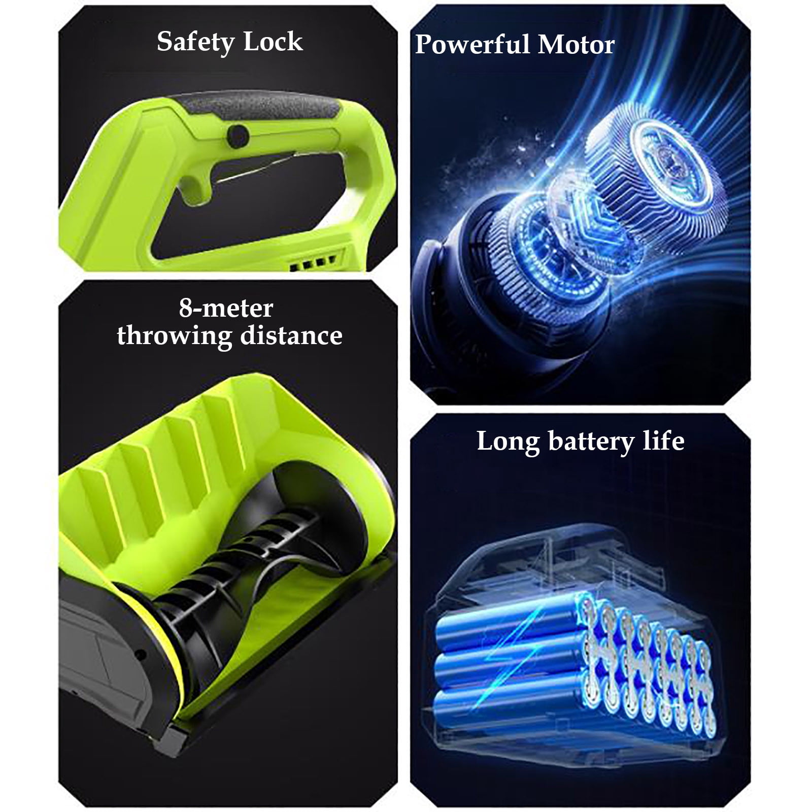 GSKKLQ Portable Snow Blower, Lightweight Handheld Snow Removal Machine for Driveway and Sidewalk, Compact Winter Tool for Home Use, Easy Operation and Storage