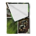 thumbnail image 2 of Spa Soft Flannel Fleece Throw Blanket, Collage of Candles Stones Herbal Salts Towels Botanic Plants Design Print, Cozy Plush for Indoor and Outdoor Use, 50" x 60", Green White and Brown, by Ambesonne, 2 of 5