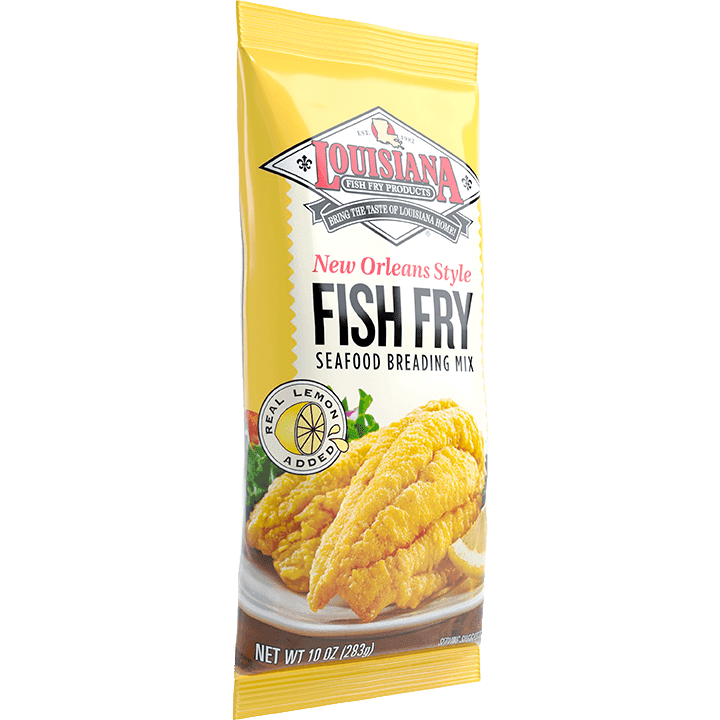 Louisiana Fish Fry: Seasoned Crispy Fish Fry Seafood Breading Mix - New  Orleans School of Cooking