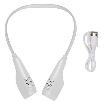 

clearance Mini Air Purifier Negative Ion Smoke Purifier Wearable Portable Necklace Air PurifierWhite