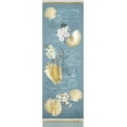 thumbnail image 2 of Kimberly, Allen 7x14 Black Ornate Wood Framed with Double Matting Museum Art Print Titled - Cherry Blossom and Shells Blue, 2 of 4