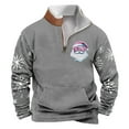 thumbnail image 1 of Sudadera sin capucha para hombre, de invierno, con cuello alto, cremallera, estampado navideño, jersey de manga larga, sudadera con capucha, blusa de poliéster para hombre, 1 of 2