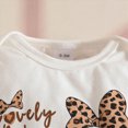 thumbnail image 4 of TOWED22 Infant Baby Girl Fall Clothes Print Long Sleeve Romper Pants Headband 3PC Newborn Fall Winter Outfit,6-9 M, 4 of 9