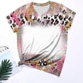 thumbnail image 2 of Raeneomay Tunic Casual Tops Oversized T Shirts Women's Casual Retro Style Casual Printed Short Sleeve Blouse V-Sleeve Blouse/Shirt, 2 of 4