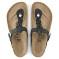 thumbnail image 3 of BIRKENSTOCK Gizeh Braid Sandal Black Oiled Leather Regular Width 1021349 6, 3 of 4
