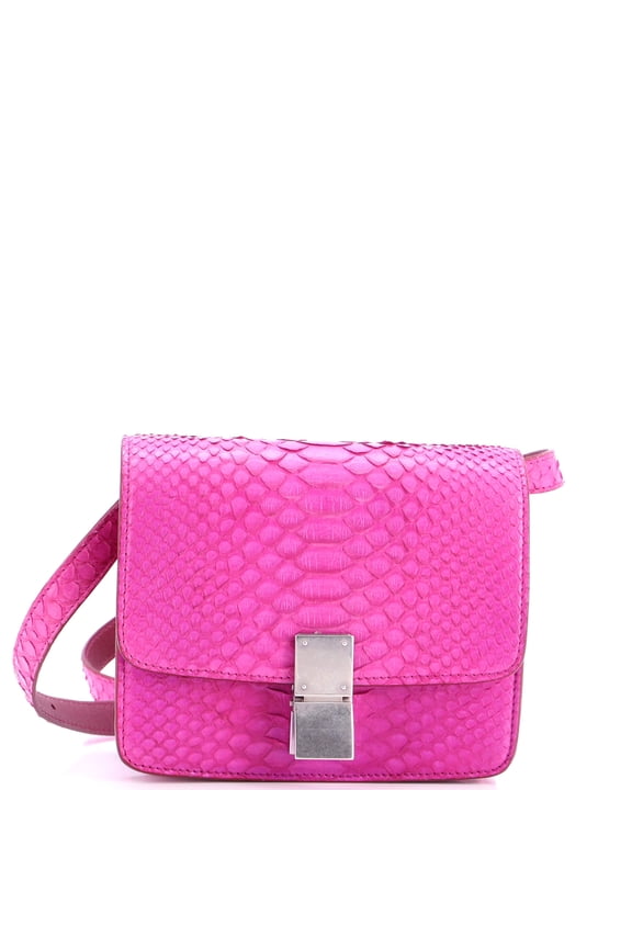 Pre-Owned Classic Box Bag Python Small By Rebag