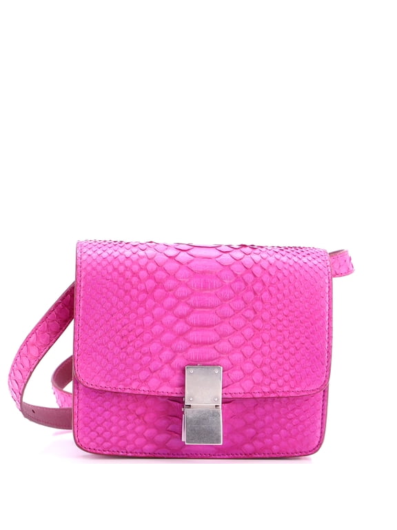 Pre-Owned Classic Box Bag Python Small By Rebag