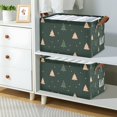 thumbnail image 2 of Yayeee Foldable Storage Basket for Shelves with Handles Waterproof Cloth Bins, Pink Christmas Trees, 2 of 7