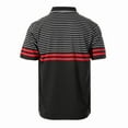 thumbnail image 2 of Gioberti Mens Double Striped Contrast Polo Shirt with Pocket - Yarn Dye, 2 of 4